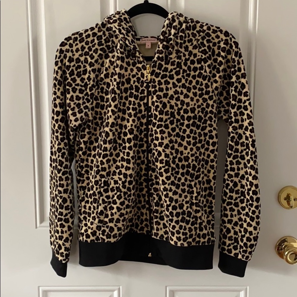Juicy couture velour leopard sweatshirt